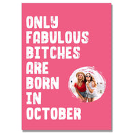 Personalised Pink Only Fabulous Photo Card